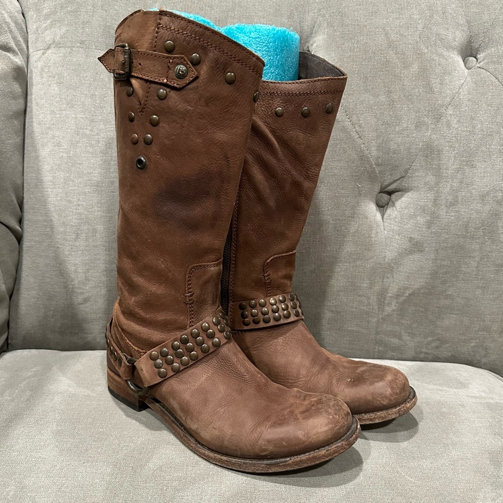 Size 8.5 Liberty Black Studded Boots in Excellent Condition